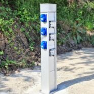Elektroinstallationen für den neuen Camper-Stellplatz in Schluein, realisiert von der Solpic AG.