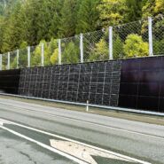Winterstromproduktion an Infrastrukturbauten – Nachhaltiger Winterstrom durch Testanlage an der Stützmauer San Bernardino.